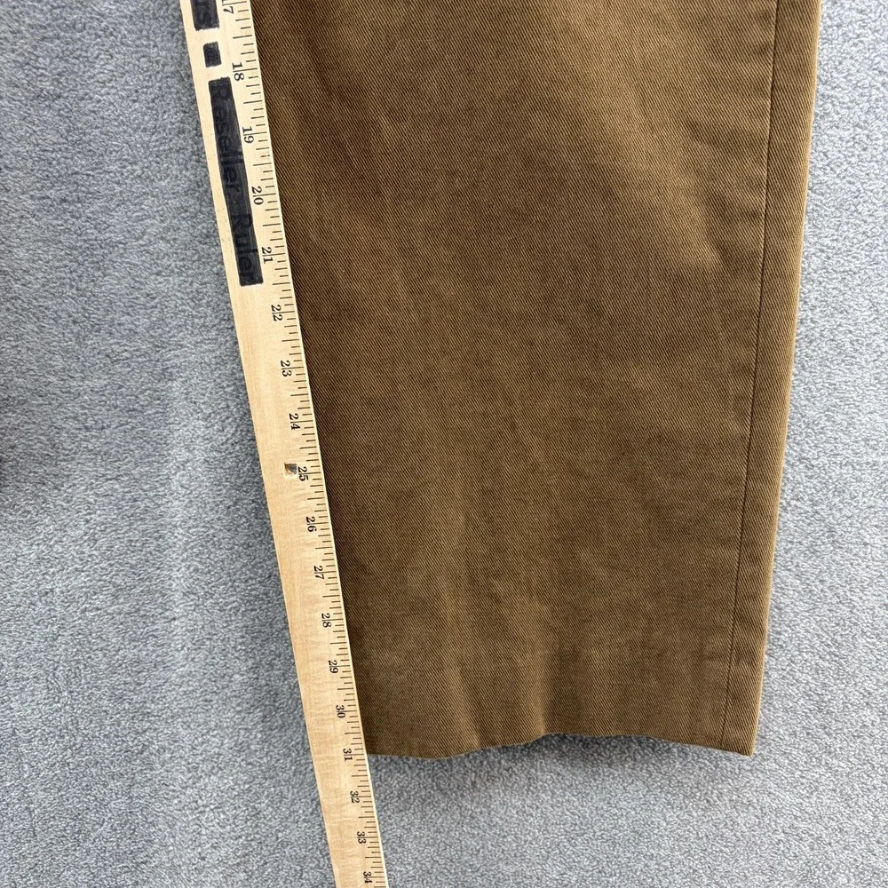 Hiltl Pants Mens 39x31 Brown Chino Contemporary Fit Flat Front Business Casual